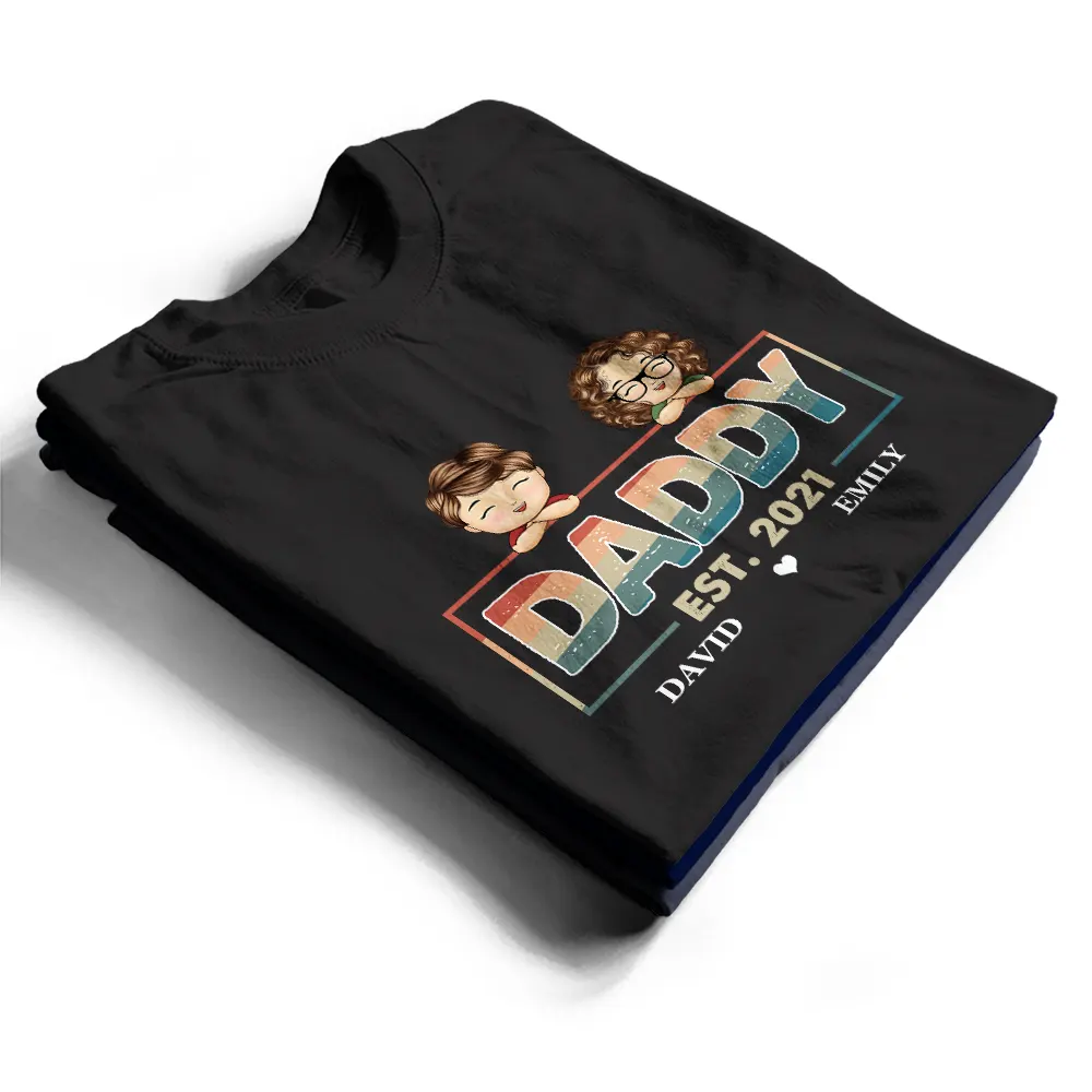 Dad Est Grandpa Father - Personalized T Shirt - Image 2