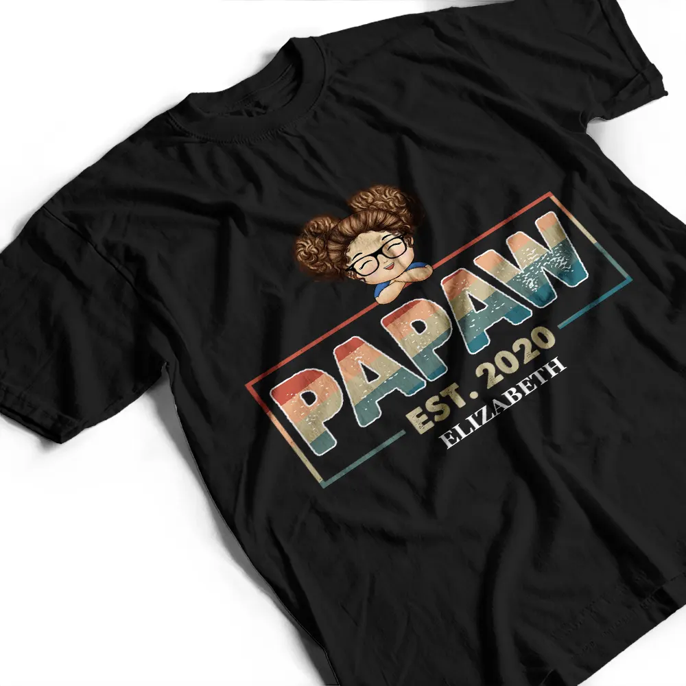 Dad Est Grandpa Father - Personalized T Shirt - Image 3