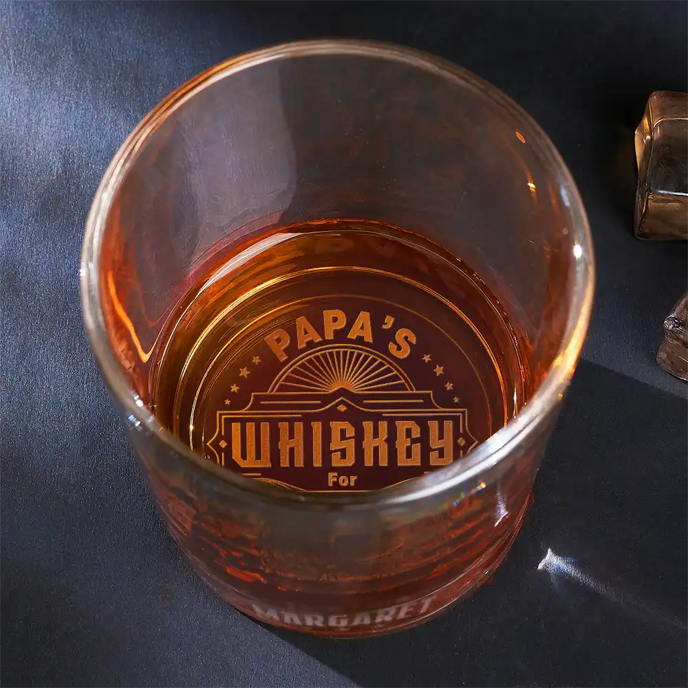Dad For The Times We Drive You To Drink - Personalized Engraved Whiskey Glass - Image 3