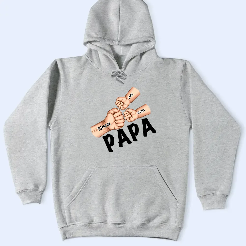 Dad Grandpa Fist Punch - Personalized T Shirt - Image 5