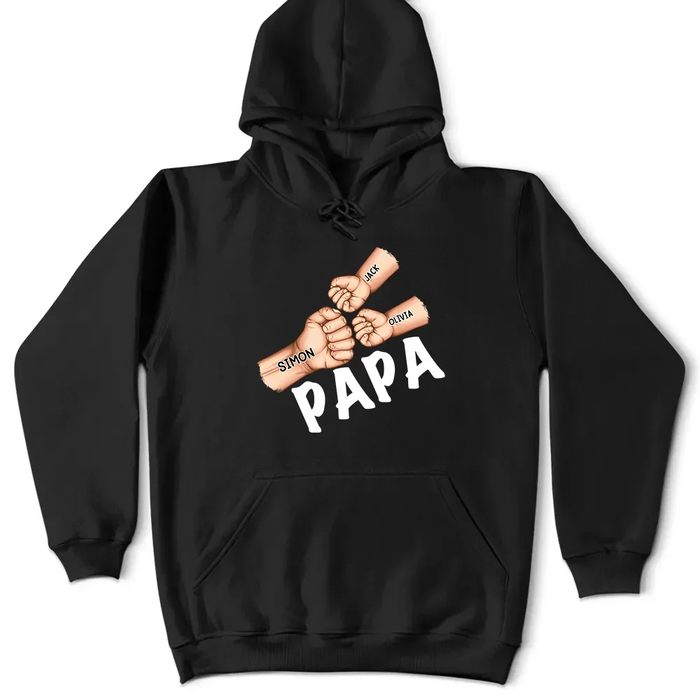 Dad Grandpa Fist Punch - Personalized T Shirt - Image 6