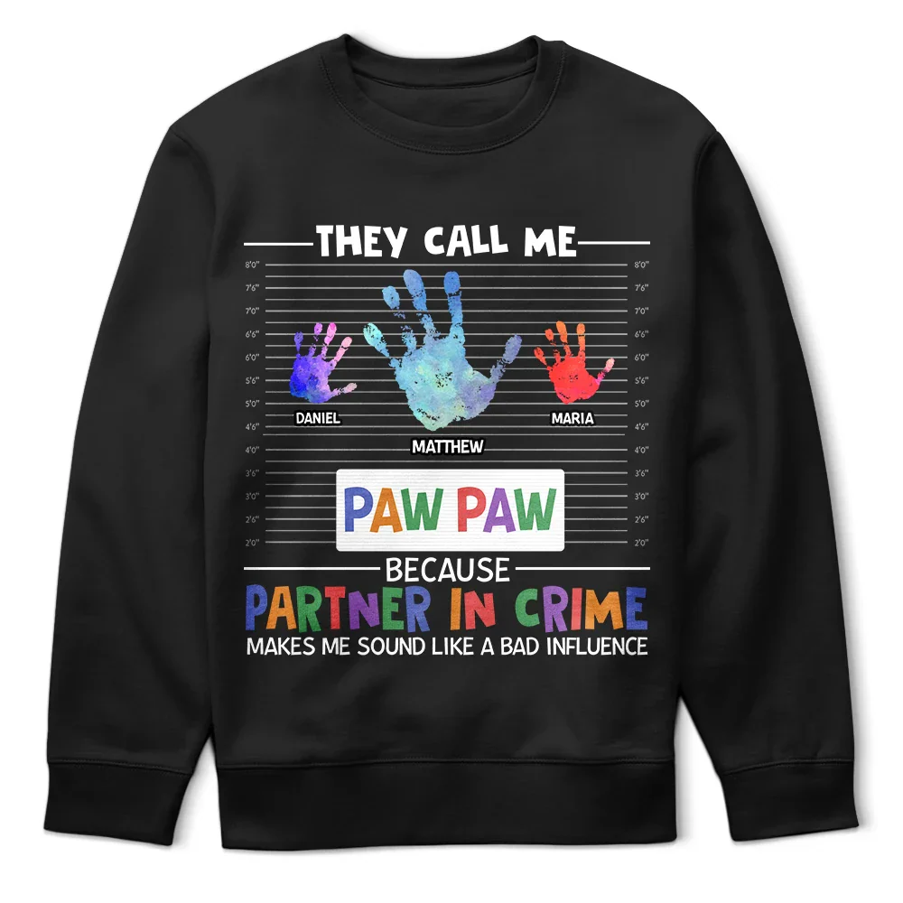 Dad Grandpa Partner In Crime - Personalized T Shirt - Image 5