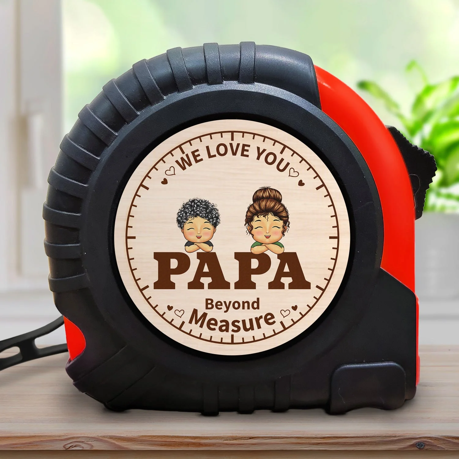 Dad Grandpa We Love You Beyond Measure - Gift For Father, Grandfather - Personalized Tape Measure - Image 2
