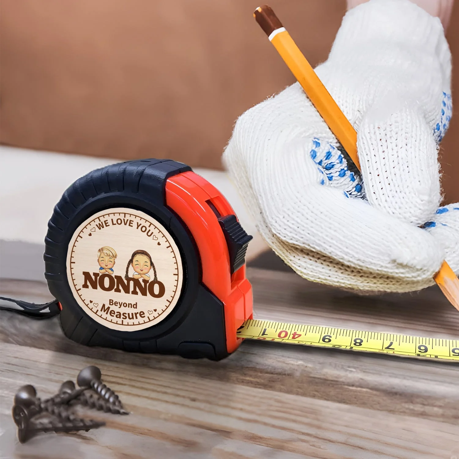 Dad Grandpa We Love You Beyond Measure - Gift For Father, Grandfather - Personalized Tape Measure - Image 4