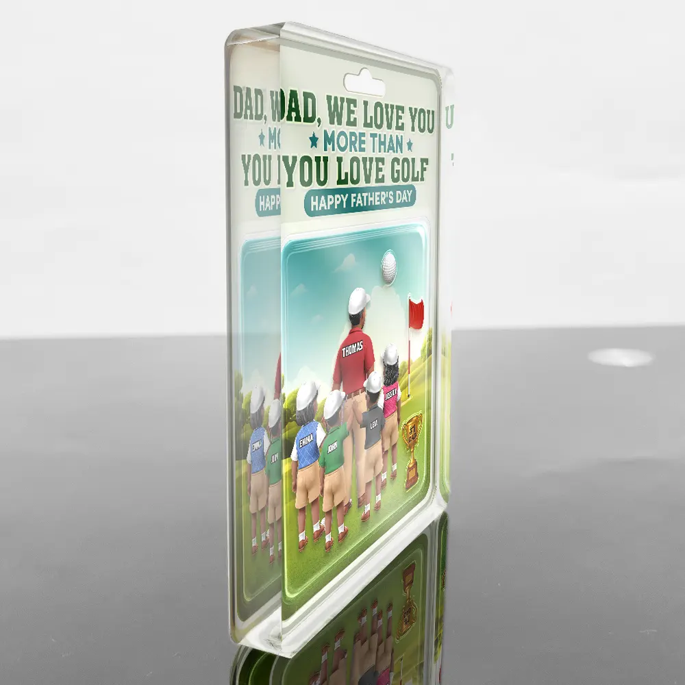 Dad I Love You More Than You Love Golf - Personalized Custom Shaped Acrylic Plaque - Image 4