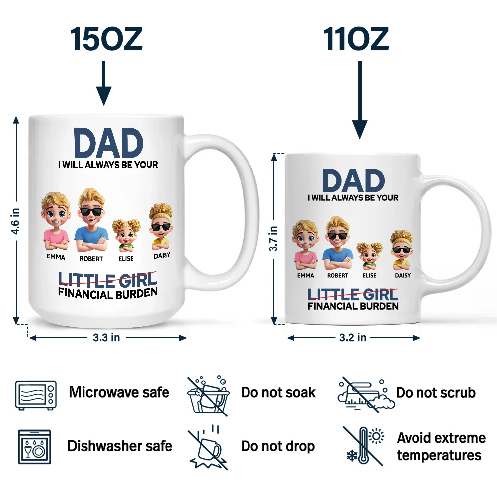 Dad I Will Always Be Your Financial Burden Funny - Personalized Mug - Image 4