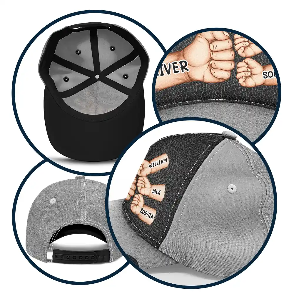 Dad Papa The Man The Myth The Legend - Personalized Classic Cap - Image 5