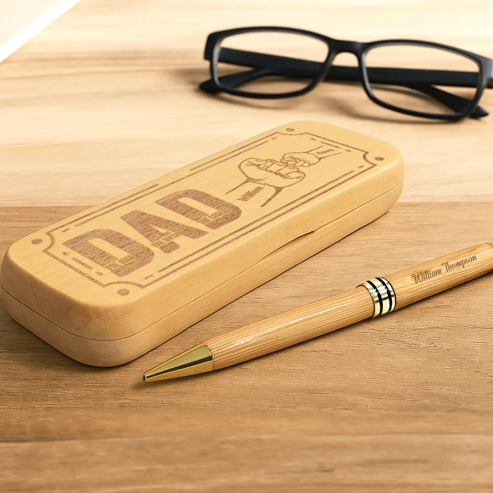 Dad The Man The Myth - Personalized Wooden Pen Set - Image 2