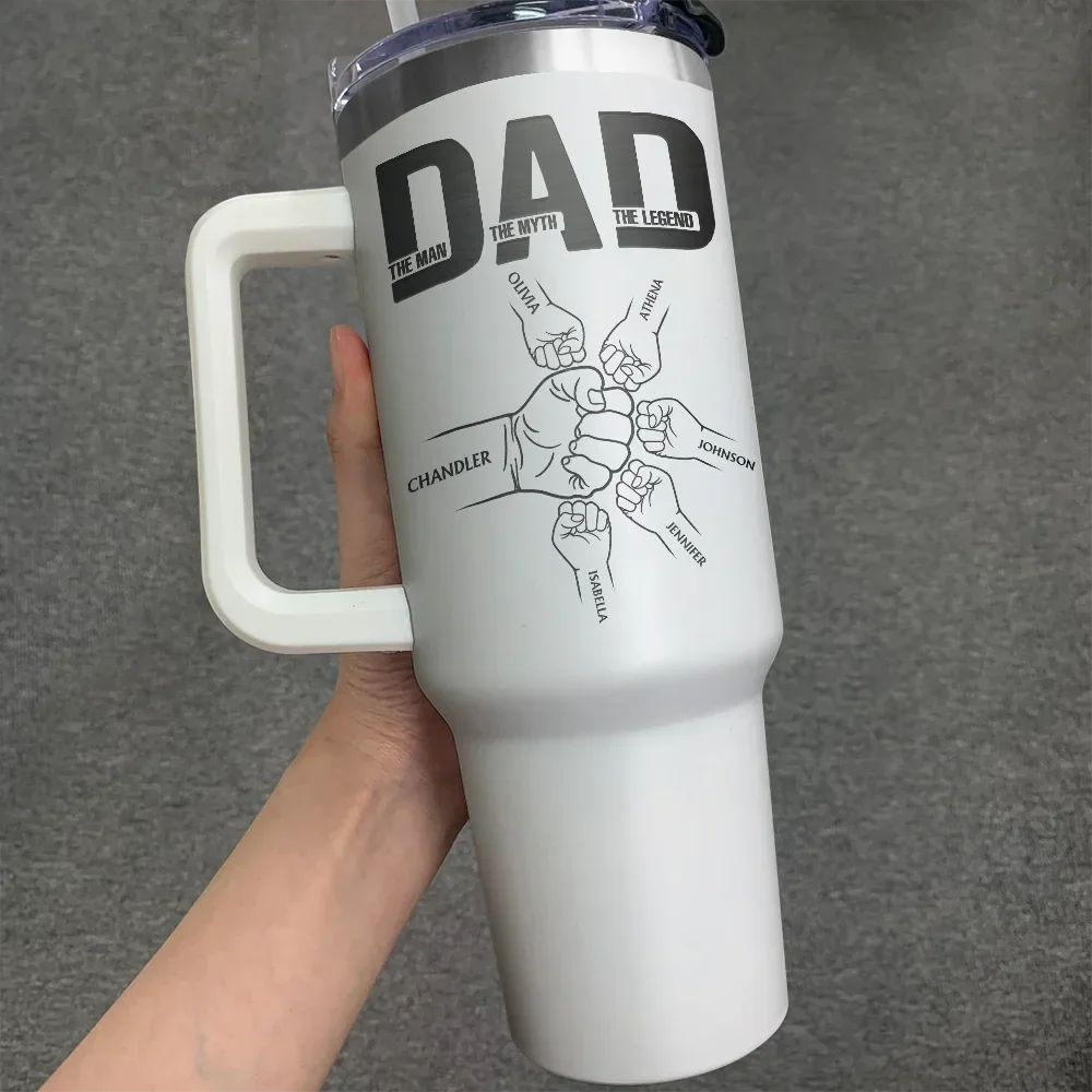 Dad The Man The Myth The Legend - Personalized Engraved 40oz Tumbler - Image 3