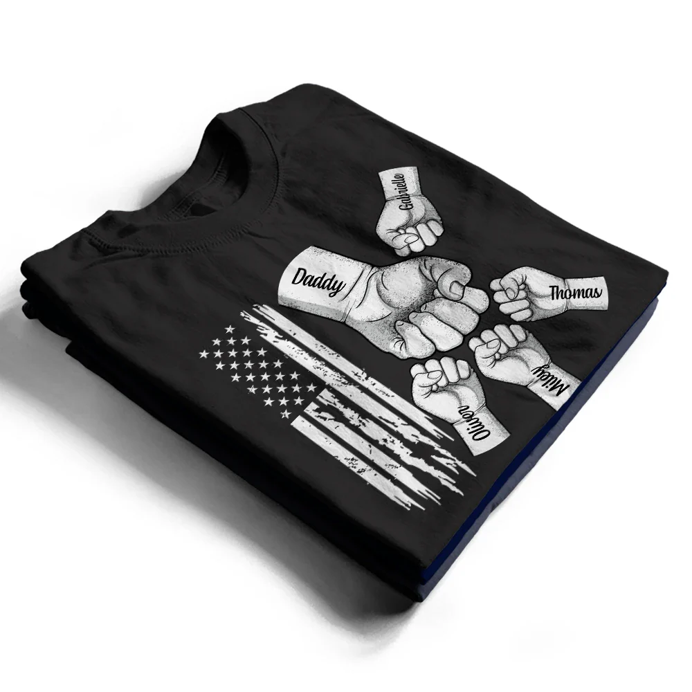 Dad The Man The Myth The Legend Stars & Stripes - Personalized T Shirt - Image 4