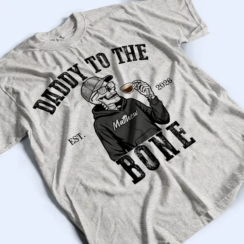 Dad To The Bone - Personalized T Shirt - Image 4