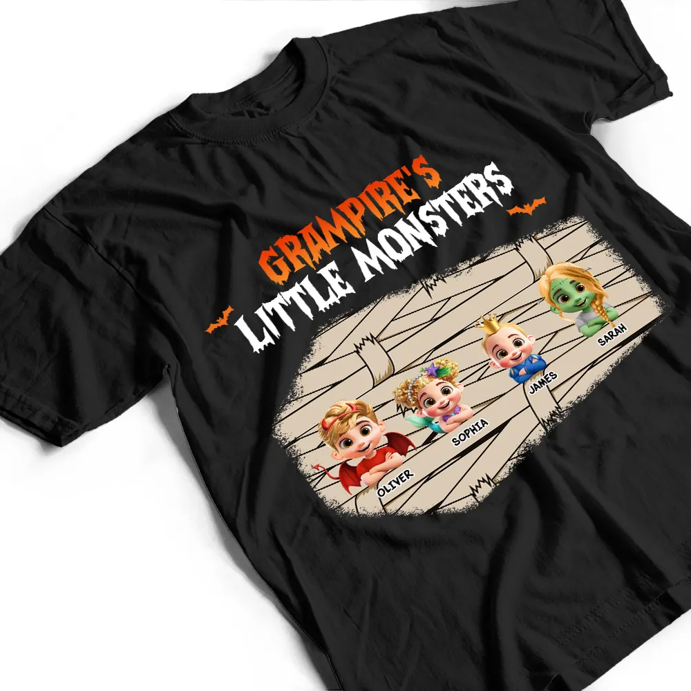 Dadcula Momster Ghoulma Of Little Monsters - Personalized T Shirt - Image 3