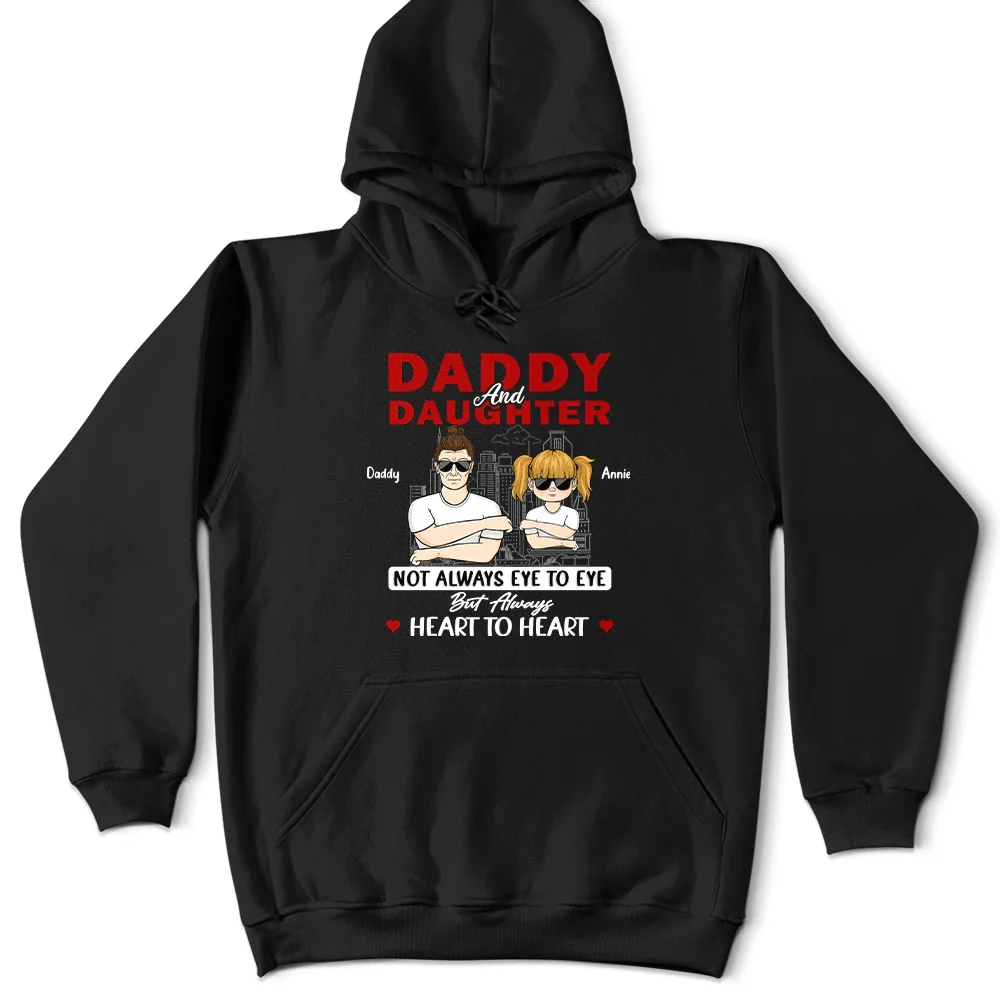 Daddy & Daughter Not Eye To Eye - Personalized T Shirt - Image 6