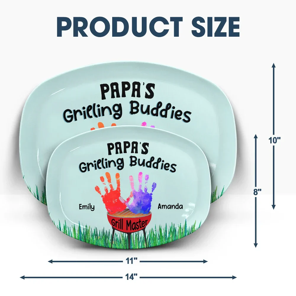 Daddy Grilling Buddies - Personalized Plate - Image 5