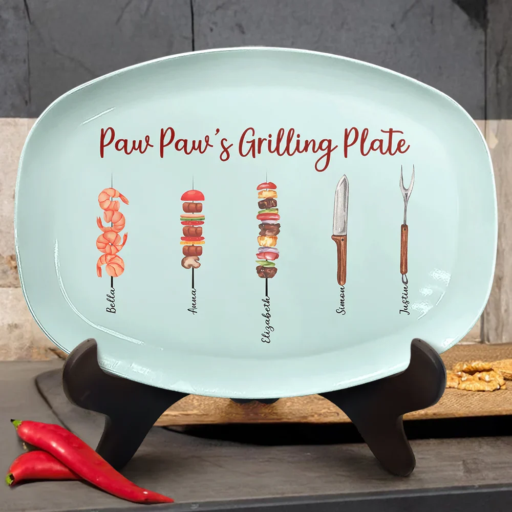 Daddy Grilling Master - Personalized Plate - Image 3