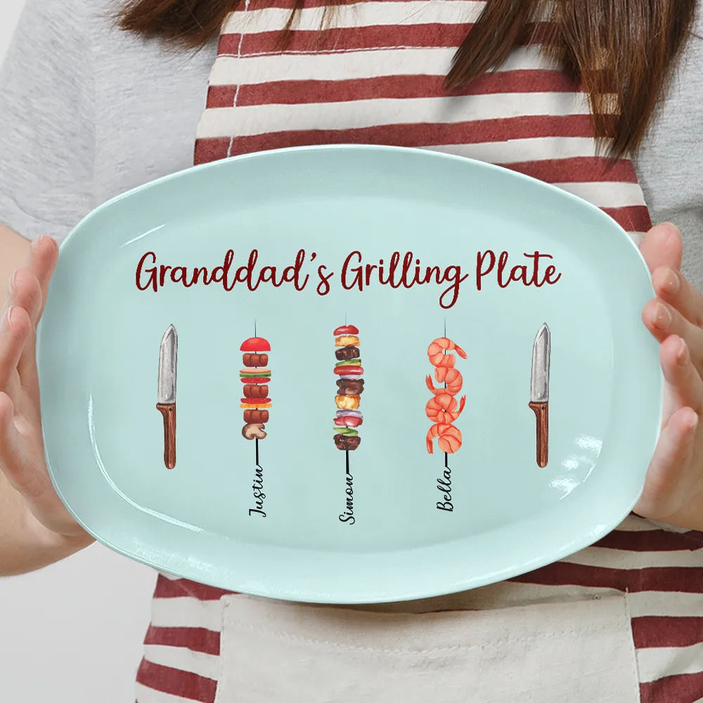 Daddy Grilling Master - Personalized Plate - Image 4