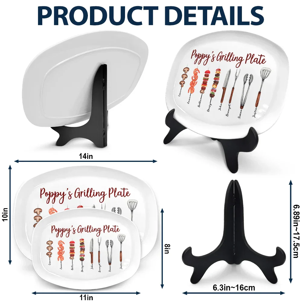 Daddy Grilling Master - Personalized Plate - Image 5