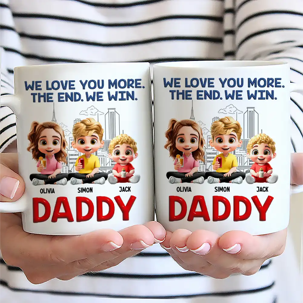Daddy I Love You More The End - Personalized Mug - Image 2