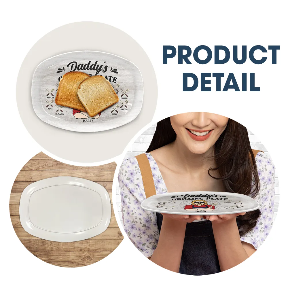 Daddy Is Grilling Daddy Grilling Plate - Personalized Plate - Image 6