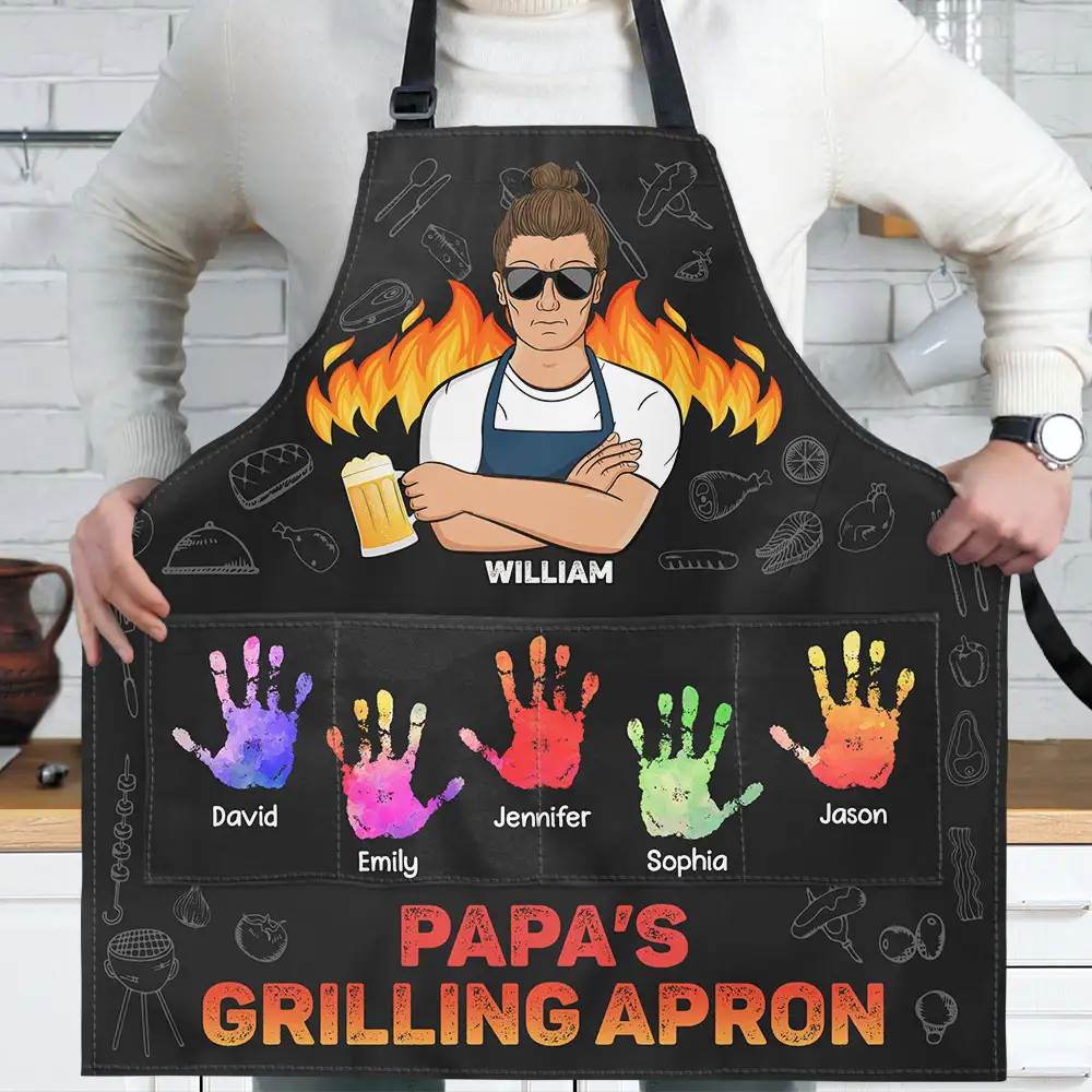 Daddy's Grilling Apron - Personalized Apron - Image 2