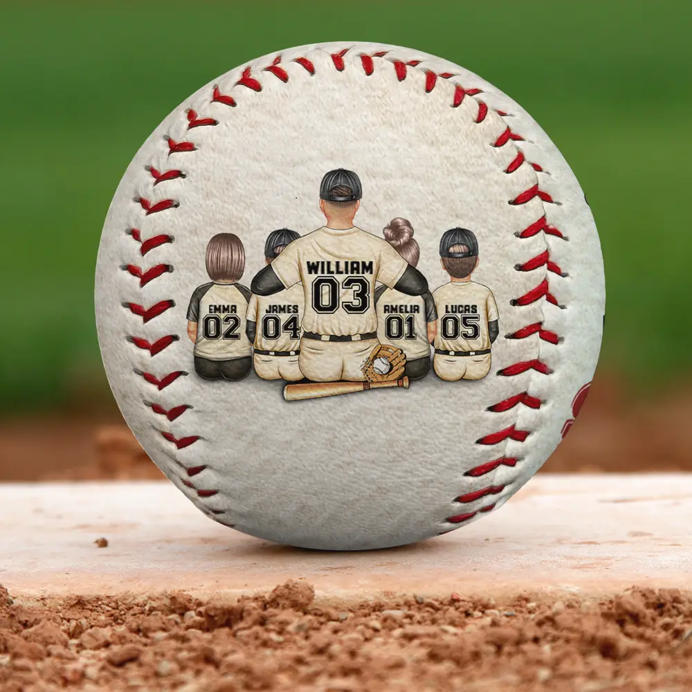 Daddy's Team Together We Make A Winning Team - Personalized Baseball, Softball - Image 3