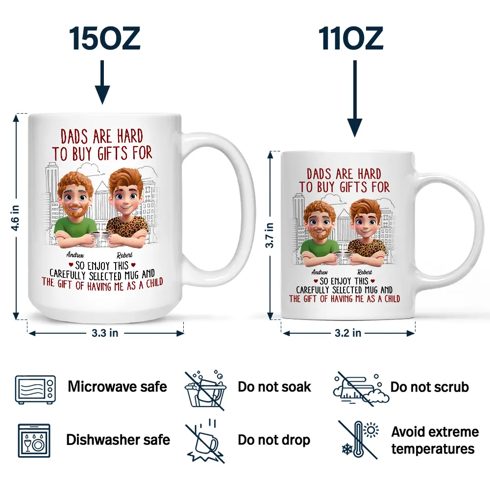 Dads Are Hard To Buy Gifts For - Personalized Mug - Image 4