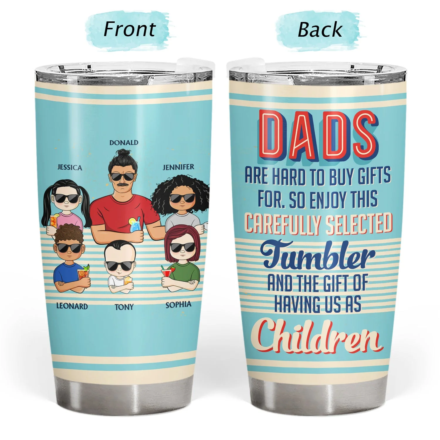 Dads Are Hard To Buy Gifts For So Enjoy - Birthday, Loving Gift For Father, Grandpa, Grandfather - Personalized Custom Tumbler - Image 3