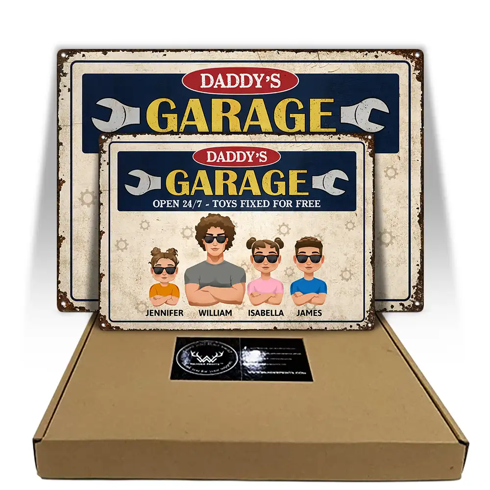 Dad's Grandpa's Garage - Personalized Classic Metal Signs - Image 5