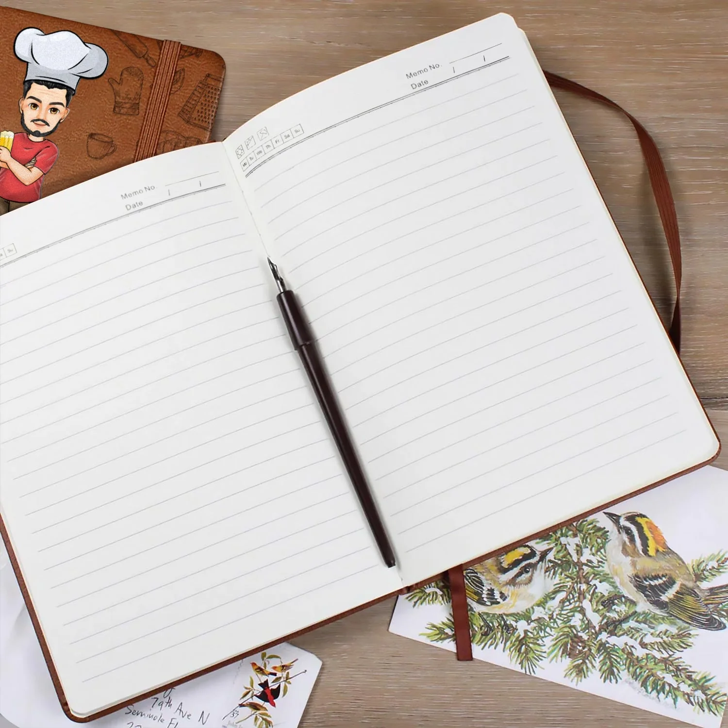 Dad's Recipe Book - Personalized Leather Journal - Image 2