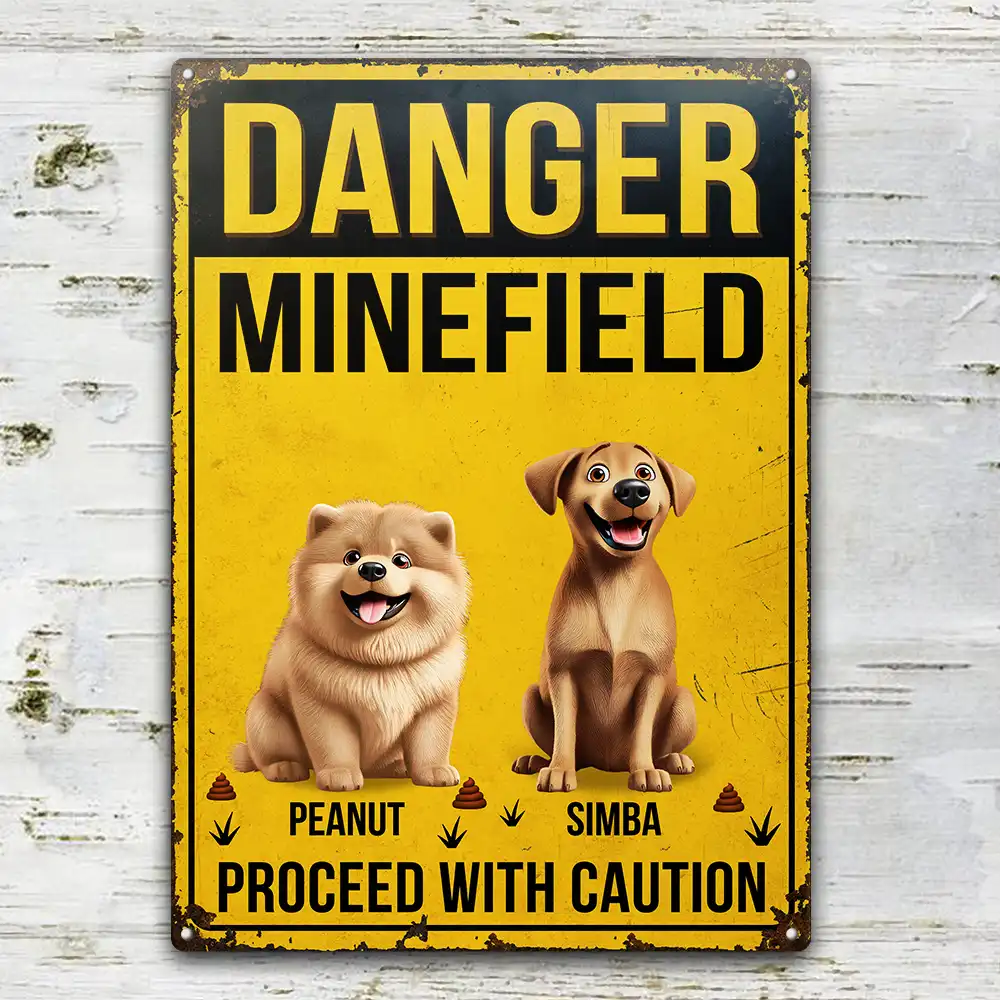 Danger Minefield Proceed With Caution - Personalized Classic Metal Signs - Image 2