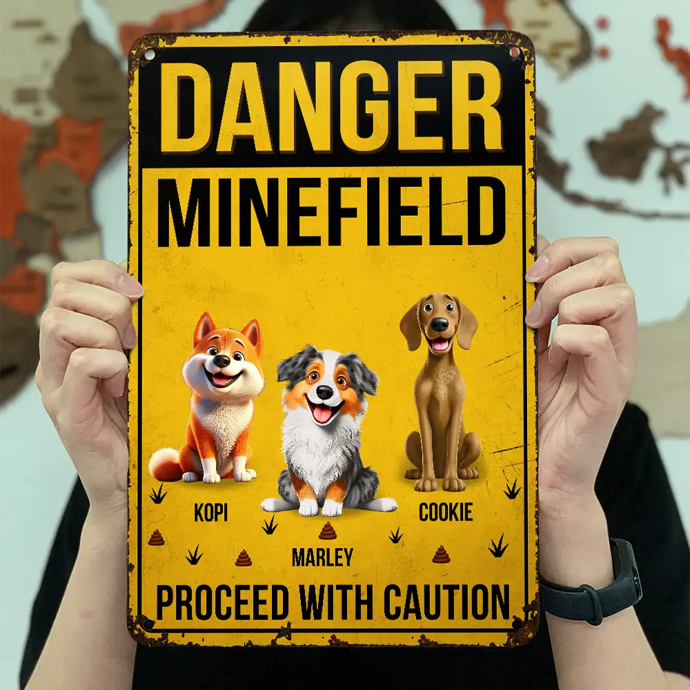 Danger Minefield Proceed With Caution - Personalized Classic Metal Signs - Image 3