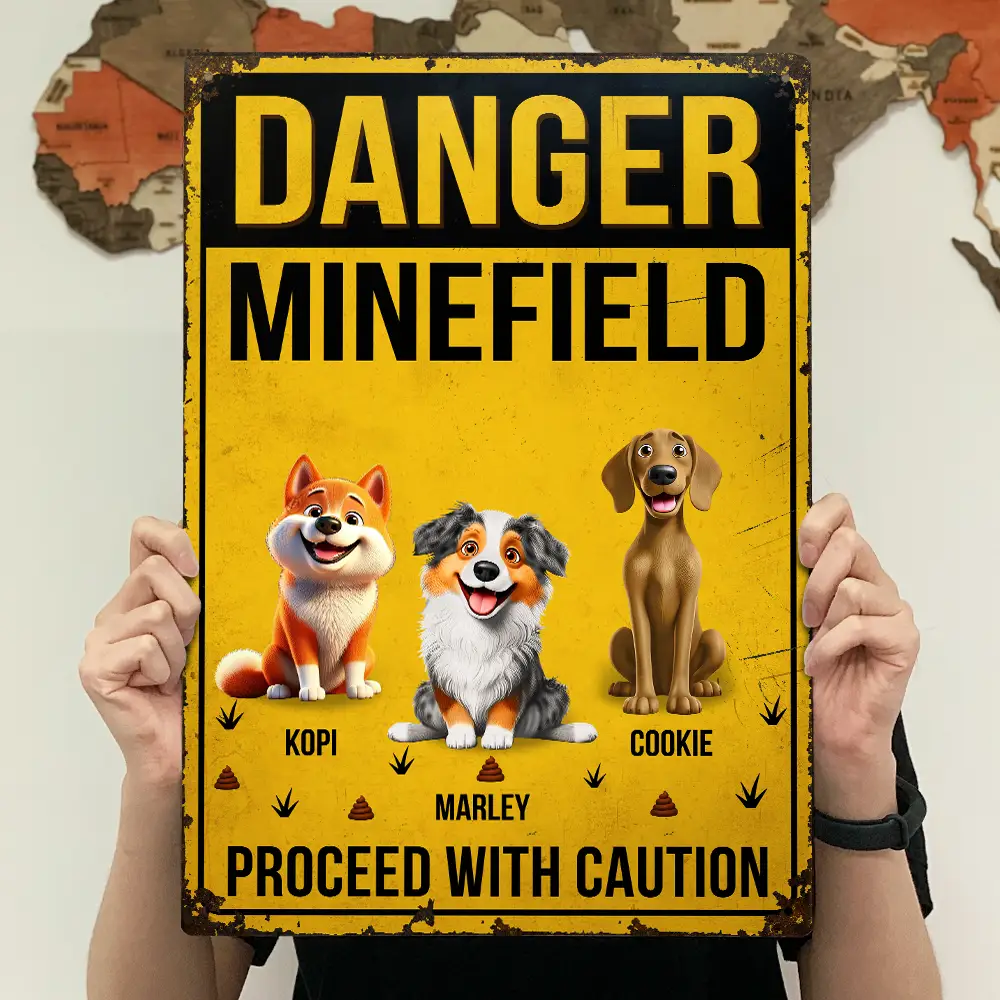 Danger Minefield Proceed With Caution - Personalized Classic Metal Signs - Image 4