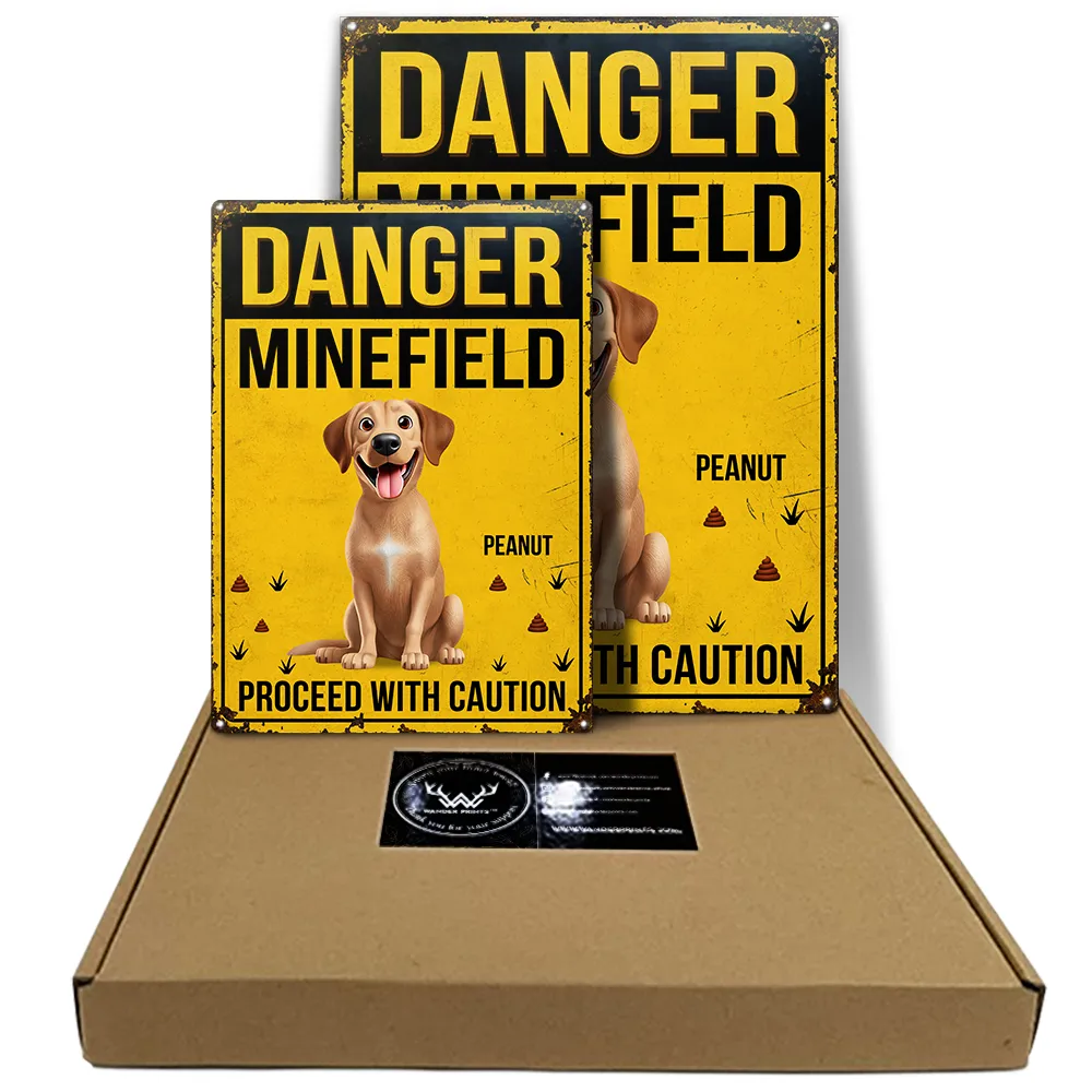 Danger Minefield Proceed With Caution - Personalized Classic Metal Signs - Image 5