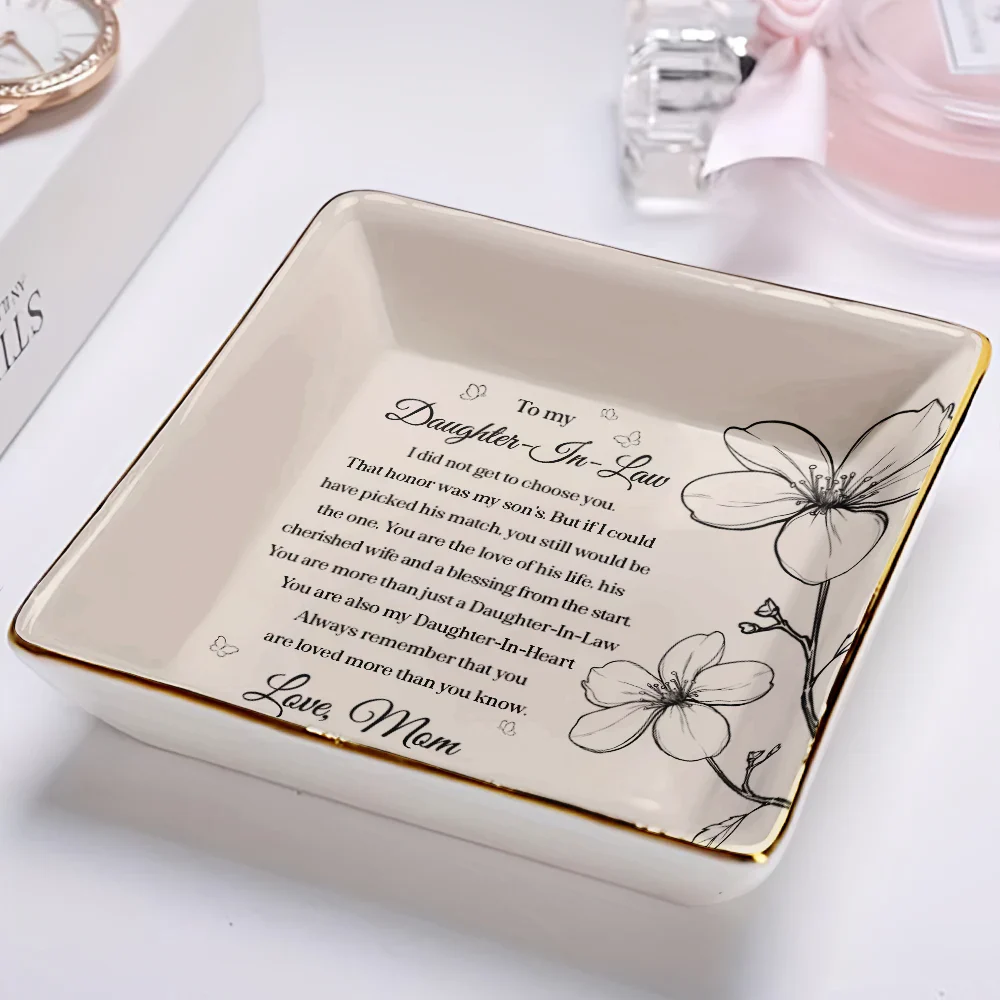 Daughter-In-Law You Are Also My Daughter-In-Heart - Personalized Ring Dish - Image 2