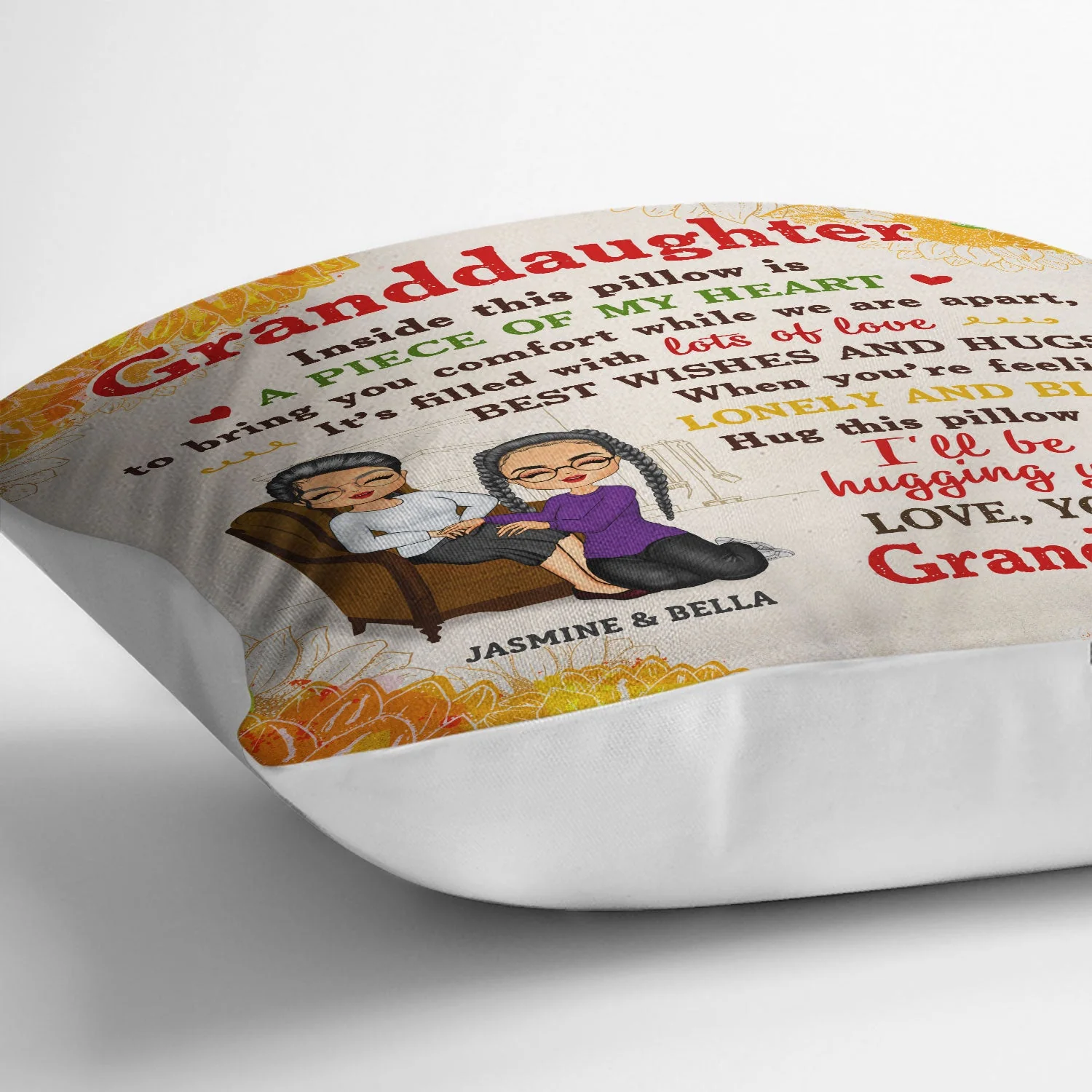 Daughter Inside This Pillow Is A Piece Of My Heart Mother Grandma Auntie - Gift For Family - Personalized Custom Pillow - Image 3