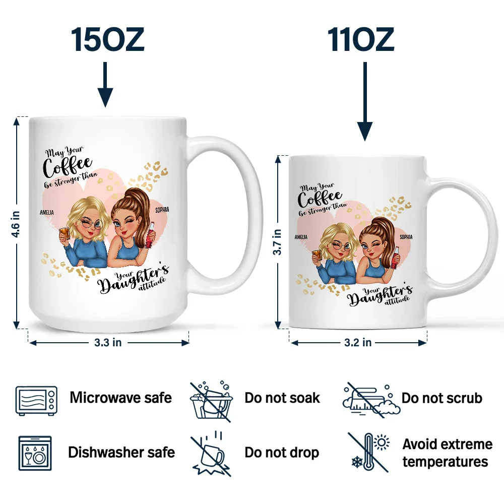 Daughter's Attitude - Personalized Mug - Image 4