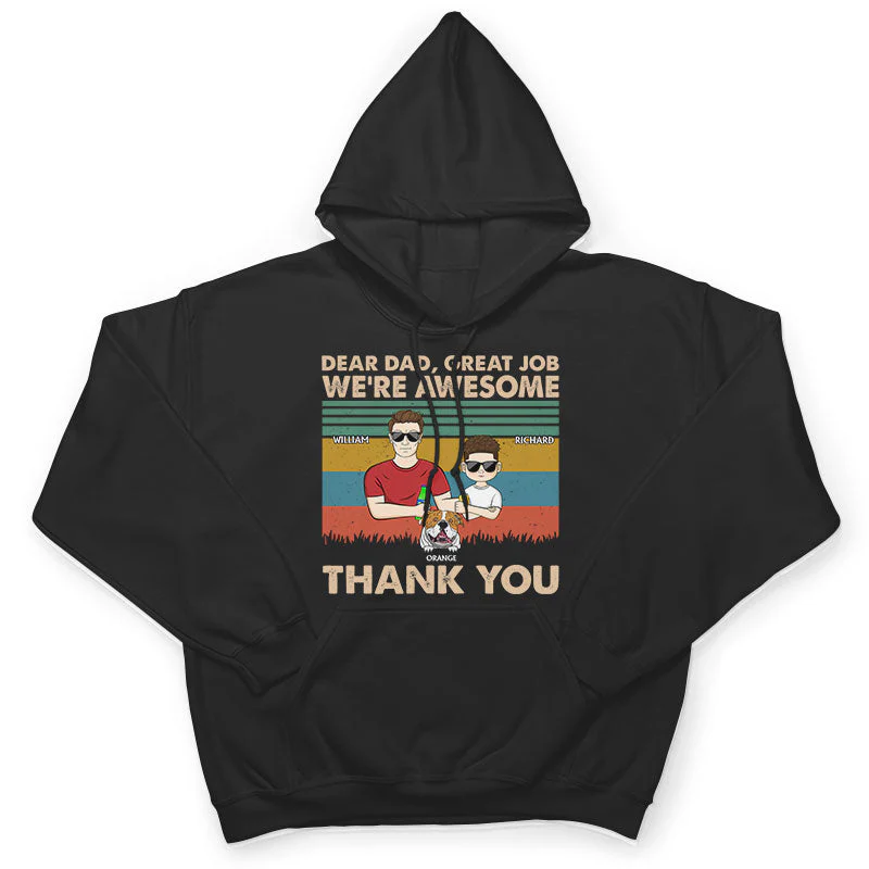 Dear Dad Great Job We're Awesome Thank You - Father Gift For Dog Lovers - Personalized Custom T Shirt - Image 4