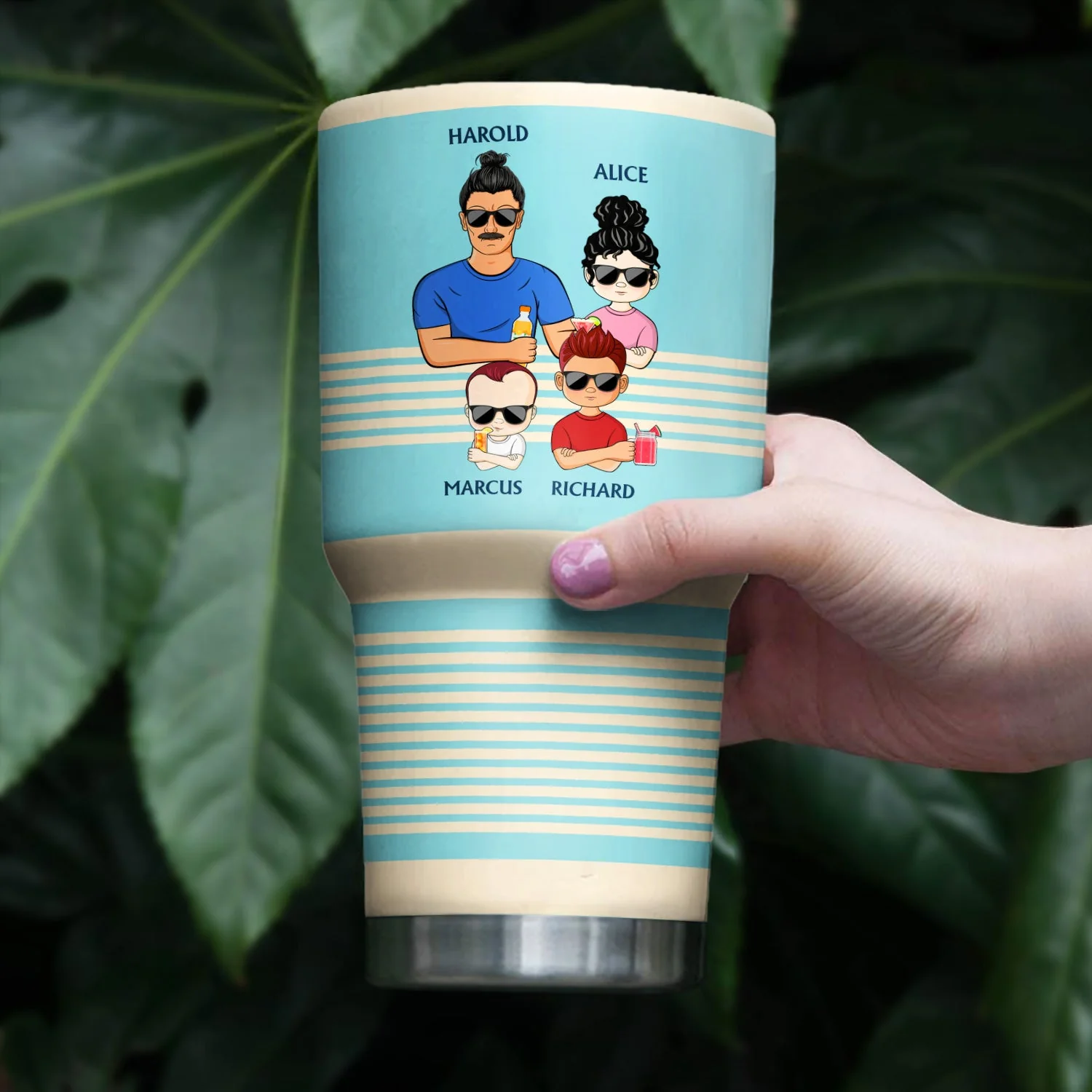 Dear Dad Great Job We're Awesome Thank You Young - Birthday, Loving Gift For Father, Grandpa, Grandfather - Personalized Custom 30 Oz Tumbler - Image 4