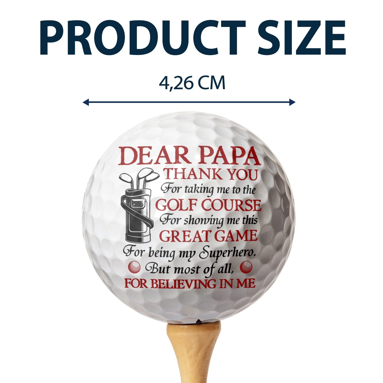 Dear Dad Thank You For Taking Me To The Golf Course - Gift For Father, Golfer - Personalized Golf Ball - Image 4