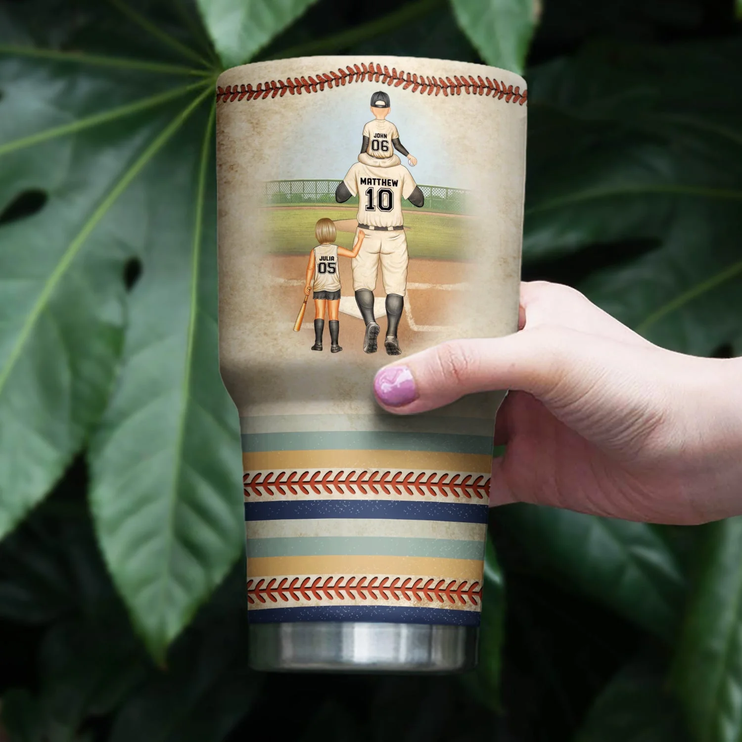Dear Dad Thank You For Teaching Me - Gift For Father, Baseball Fans, Softball - Personalized Custom 30 Oz Tumbler - Image 4