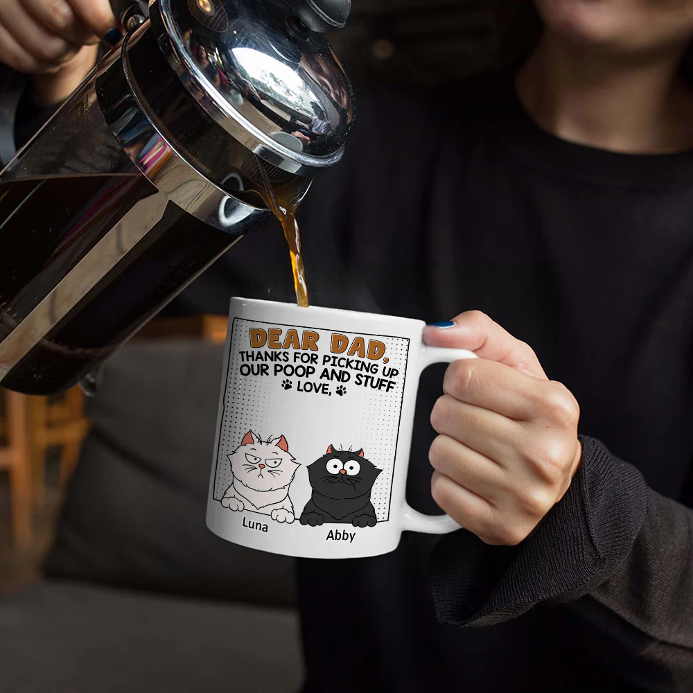 Dear Dad Thanks For Picking Up My Poop - Personalized Mug - Image 5