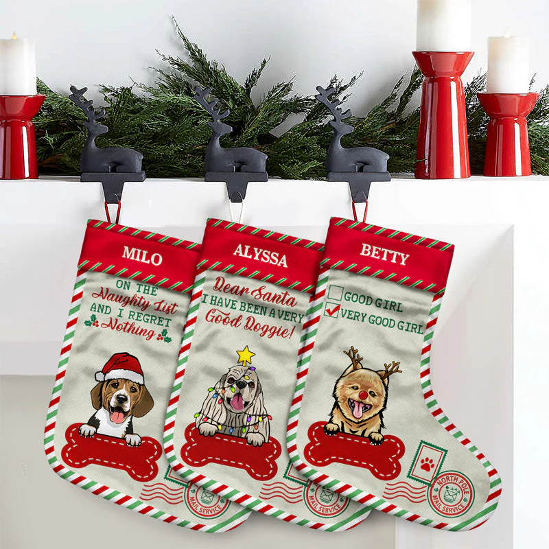 Dear Santa I've Been A Very Good Doggie - Christmas Gift For Dog Lovers - Personalized Custom Christmas Stocking - Image 3