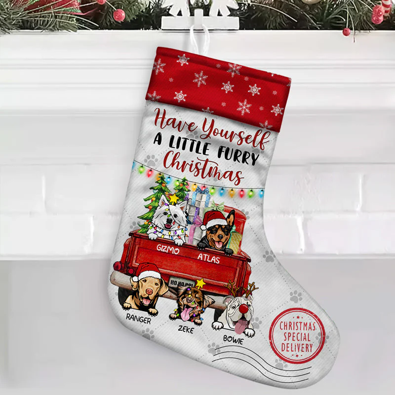 Dear Santa We've Been Very Good Dogs This Year - Gift For Dog Lovers - Personalized Custom Christmas Stocking - Image 2