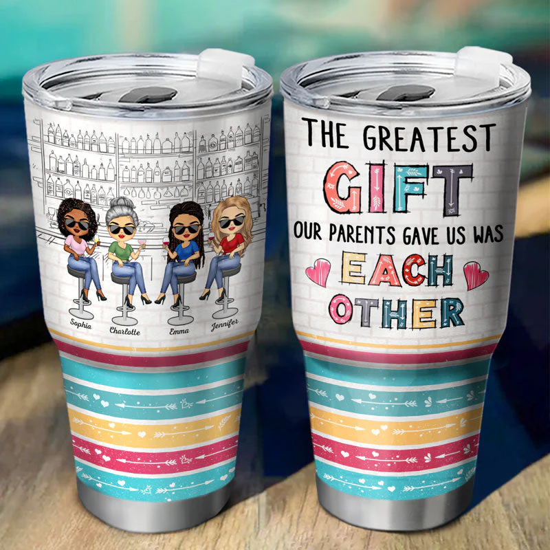 Dear Sister Thanks For Being My Sister - Gift For Sisters - Personalized Custom 30 Oz Tumbler - Image 2