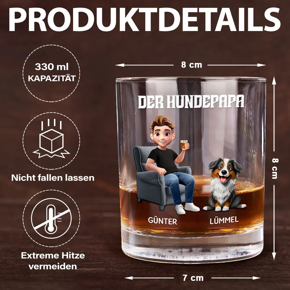 Der Hundepapa - Personalisiertes Whiskyglas - Image 5