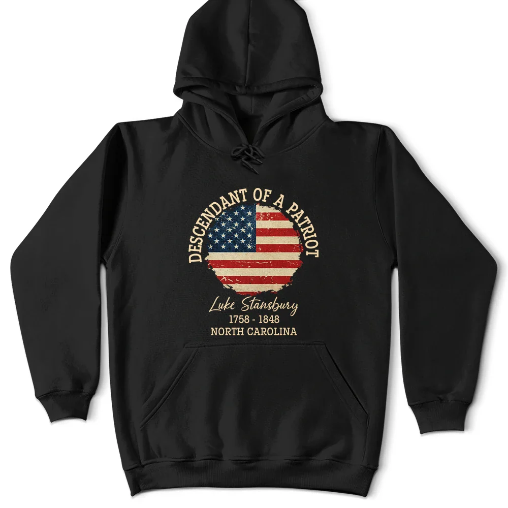 Descendant Of A Patriot 250th Anniversary US Independence Day - Personalized T Shirt - Image 4