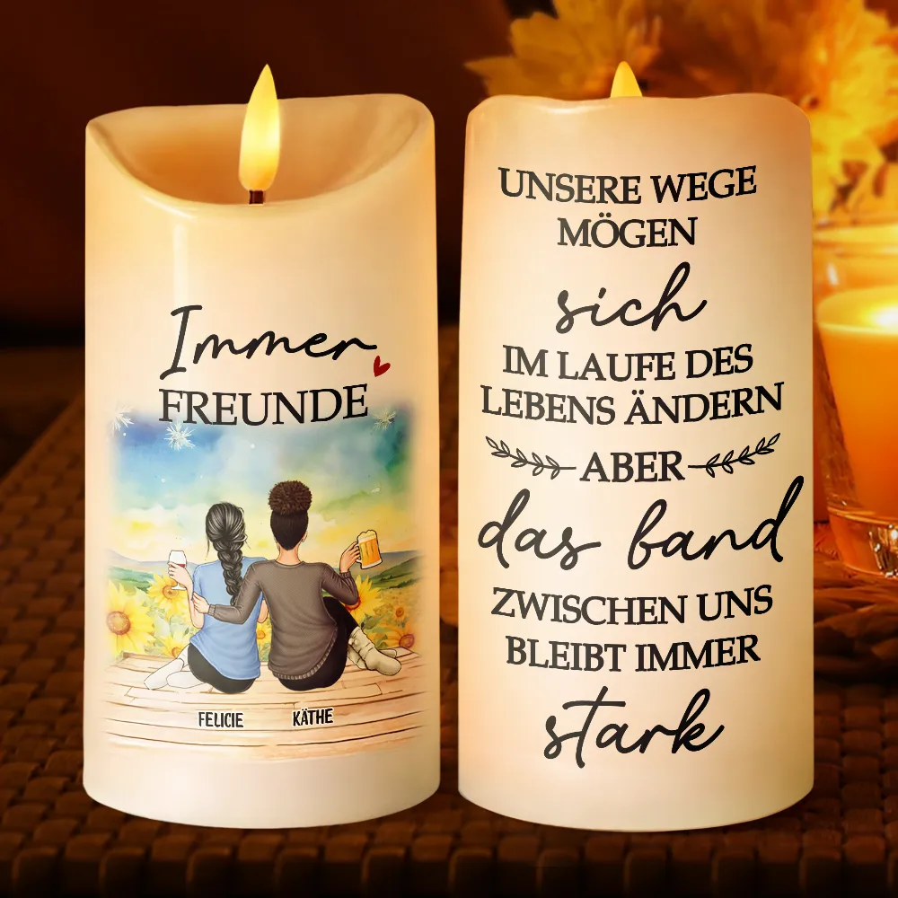 Die Verbindung Zwischen Uns Wird Immer Stark Sein - Personalisierte Flammenlose LED-Kerzen - Image 2