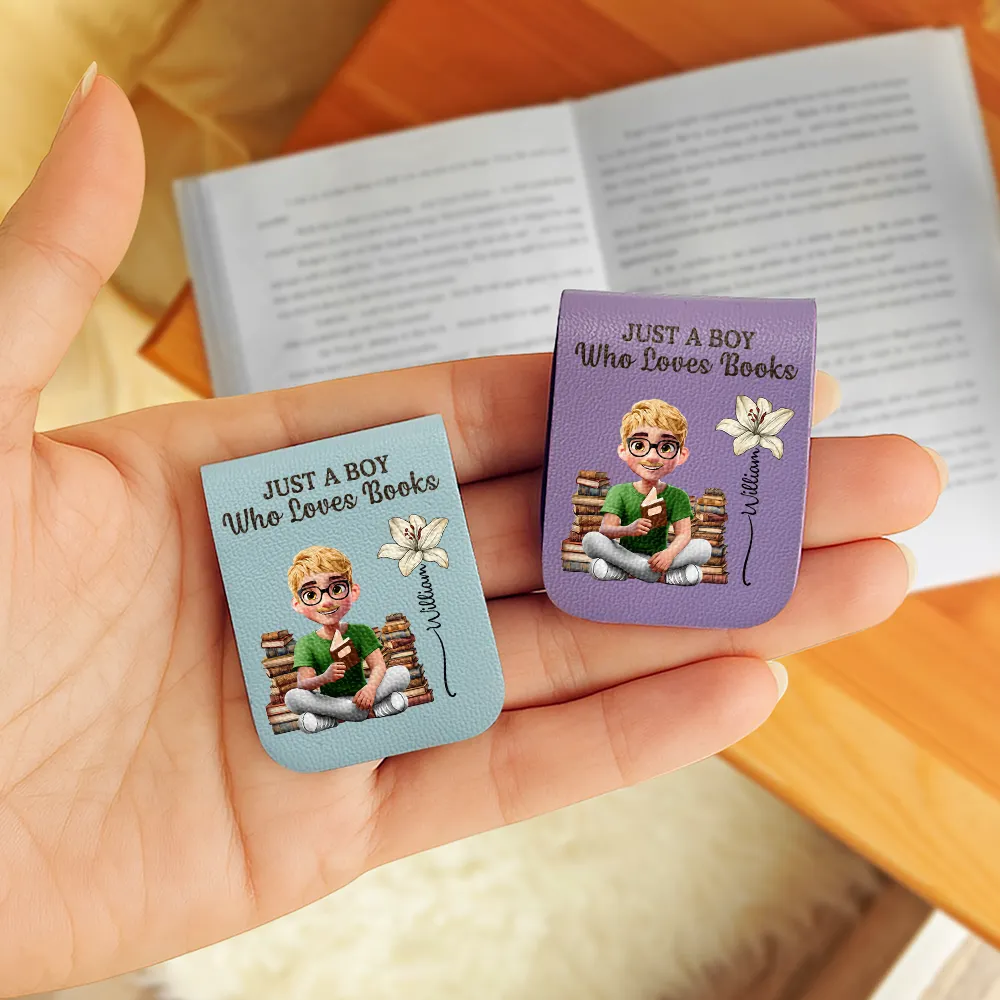 Do Not Disturb I'm Reading Book Lovers - Personalized Leather Magnetic Bookmark - Image 3