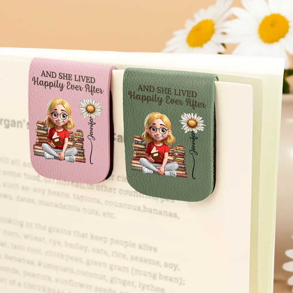 Do Not Disturb I'm Reading Book Lovers - Personalized Leather Magnetic Bookmark - Image 4