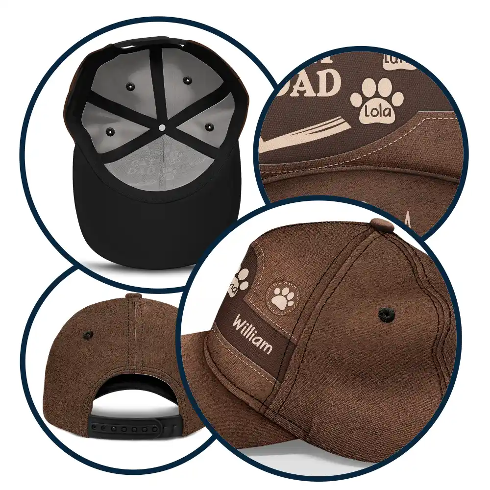 Dog Cat Dad Mom - Personalized Classic Cap - Image 6